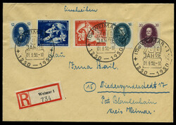 750 Jahre Mansfelder Kupferschieferbergbau 1950, 12 Pf. Farbe "b ...